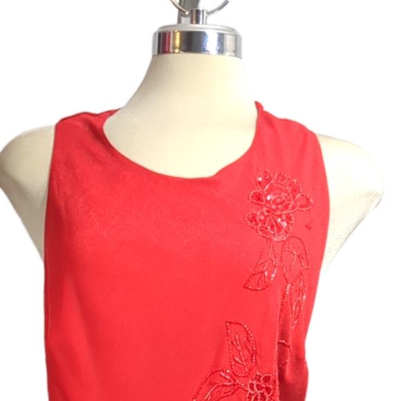 IVAN J MODA Gorgeous Red Embellished Dress Size L - Picture 13 of 16